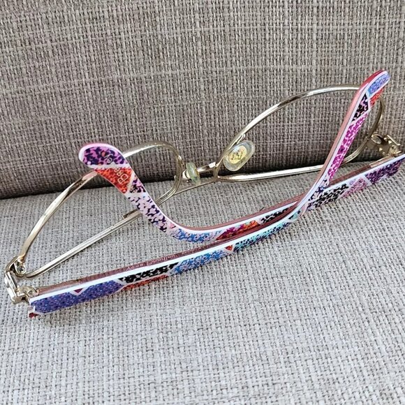 Vera Bradley Women Eyeglasses/Sunglasses Frame Gold Tone MODERN MADLEY Glasses - Picture 5 of 12